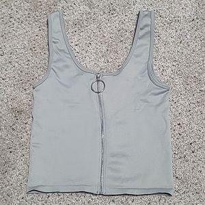 🟣 O Ring Zip Tank Top